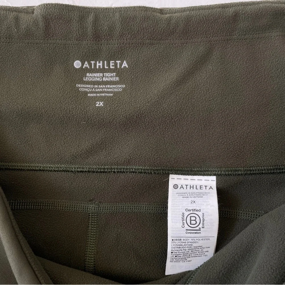 Athleta Rainier Tight Olive Green Size 2X - Picture 6 of 10